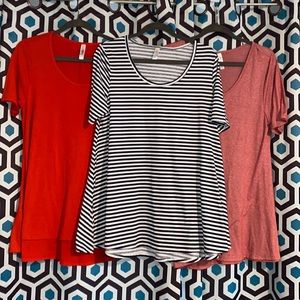 LOT OF 3 EUC SIZE MEDIUM LuLaRoe Perfect T’s